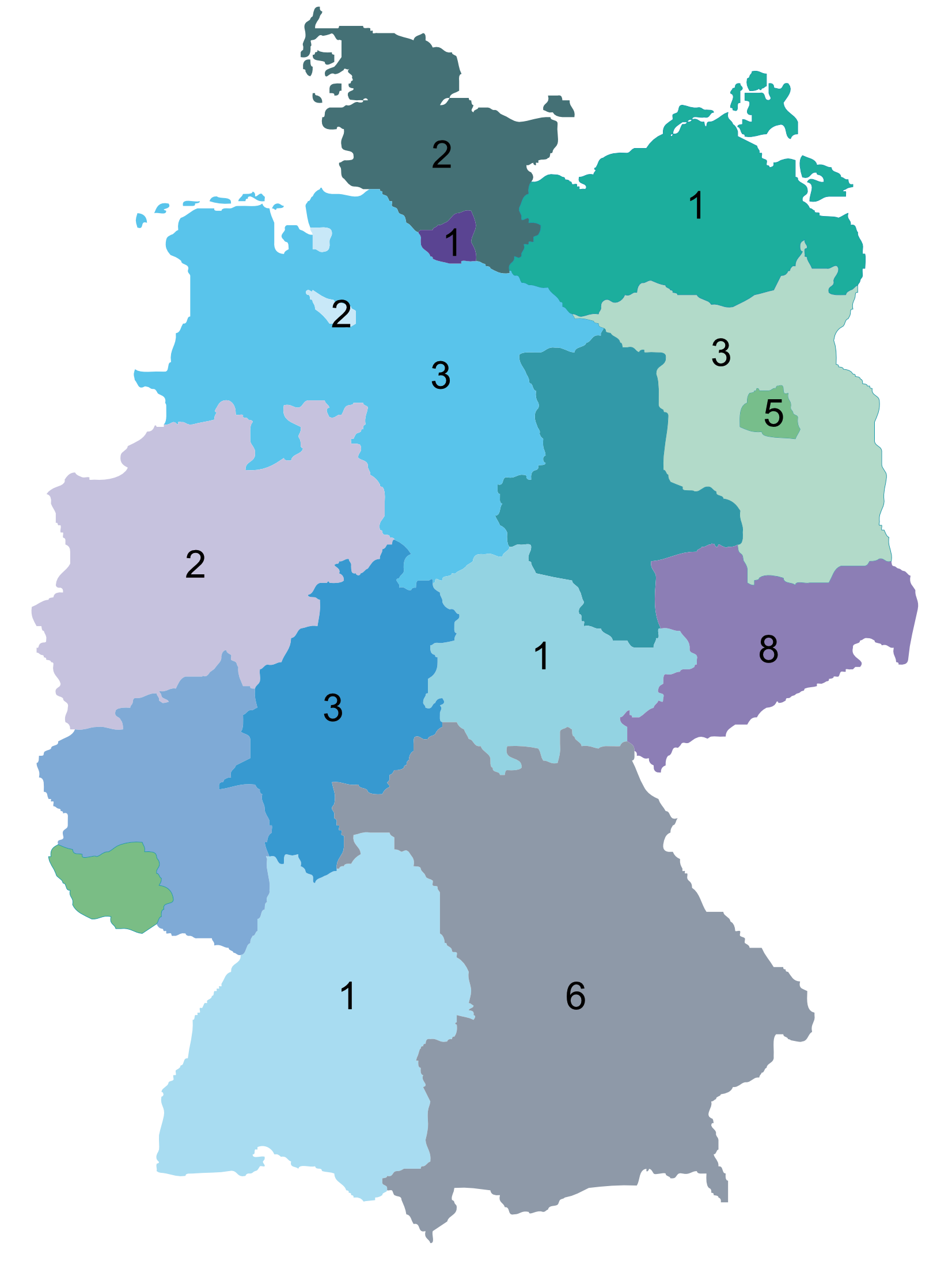 Pilots proposals for each state in Germany 